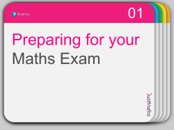 Preparing for your Maths Exam