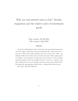 Secular stagnation and the relative price of investment goods