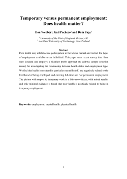 Temporary versus permanent employment: Does health matter?