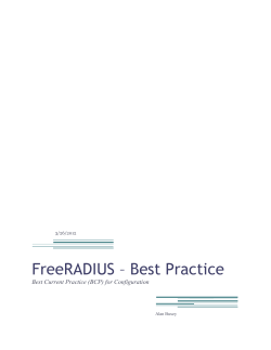 FreeRADIUS * Best Practice