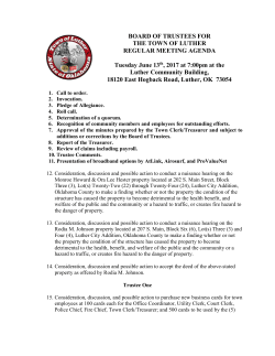 June 13, 2017 - Town of Luther