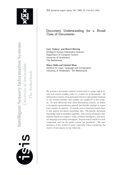 Document Understanding for a Broad Class of Documents