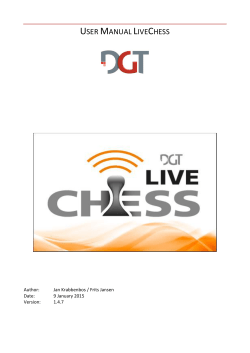 Manual DGT LiveChess - Digital Game Technology
