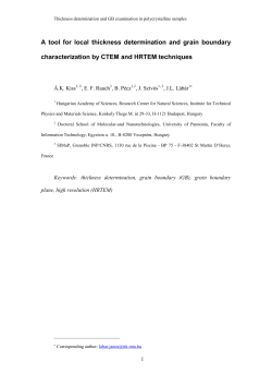 Complete characterization of grain boundaries using high resolution