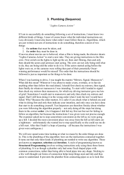 3. Plumbing (Sequence)