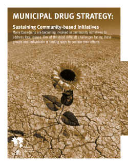 Municipal Drug Strategy Sustaining Community-based