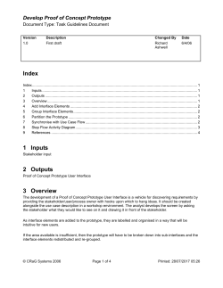 Develop Proof of Concept Prototype - Task