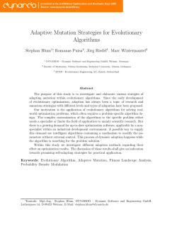 Adaptive Mutation Strategies for Evolutionary Algorithms