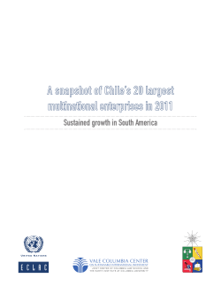 2013 &ndash; A snapshot of Chile`s 20 largest multinational enterprises in