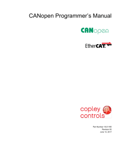 CANopen Programmer`s Manual