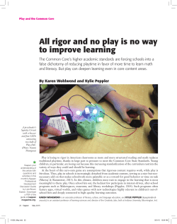 All rigor and no play is no way to improve learning