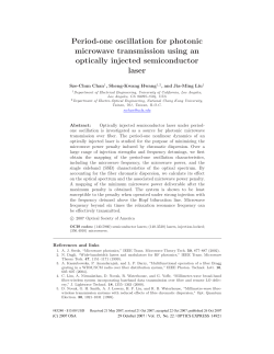 Period-one oscillation for photonic microwave transmission using an