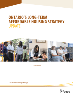 ontario`s long-term affordable housing strategy update