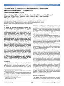 Genome-Wide Expression Profiling Reveals EBV