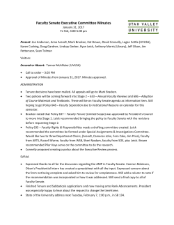 Faculty Senate Executive Committee Minutes