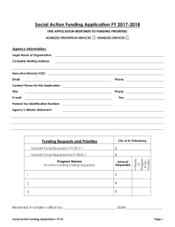 FY 2006-2007 Social Action Funding Application