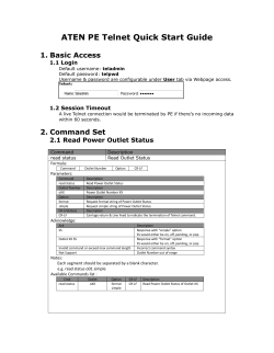 ATEN PE Telnet Quick Guide