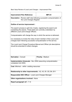 Best Value Review of Local Land Charges