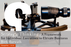 Strategic Thinking | A Framework