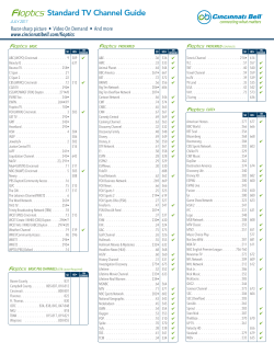 Standard TV Channel Guide