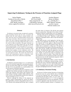 Improving Evolutionary Testing in the Presence of Function