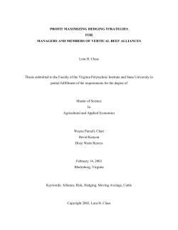 PROFIT MAXIMIZING HEDGING STRATEGIES FOR MANAGERS