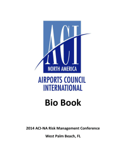 Risk Management Conference Bio Book - ACI-NA