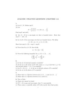 ANALYSIS I PRACTICE QUESTIONS (CHAPTERS 1