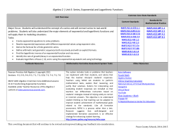 Algebra 2 | Unit E: Series, Exponential and Logarithmic Functions