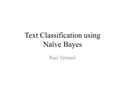 Text Classification using Na&iuml;ve Bayes