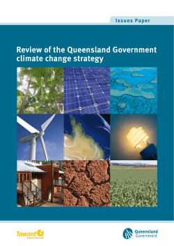 Review of the Queensland Government climate change strategy