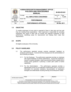 Performance Appraisal - Ateneo de Manila University