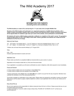 The Wild Academy - Curraghs Wildlife Park