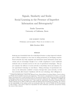 Signals, Similarity and Seeds: Social Learning in the