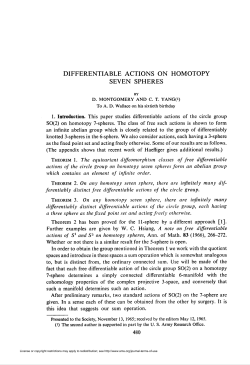 DIFFERENTIABLE ACTIONS ON HOMOTOPY SEVEN SPHERES