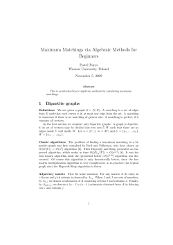 Maximum Matchings via Algebraic Methods for Beginners