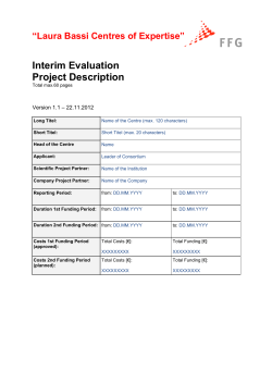 2 The Research Programme of the &bdquo;Laura Bassi Centre of