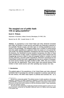 The Marginal Cost of Public Funds with an Aging