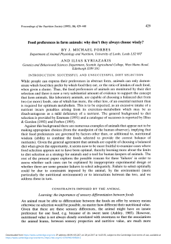 Food preferences in farm animals: why don`t they always choose