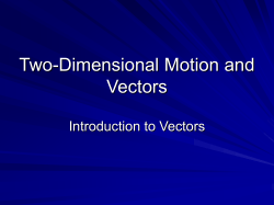 Introduction to Vectors