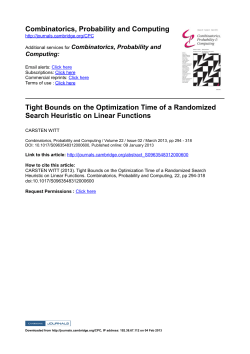 Combinatorics, Probability and Computing Tight Bounds