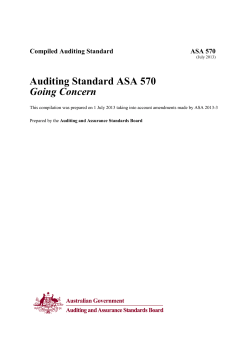 Jul13 Compiled Auditing Standard ASA 570