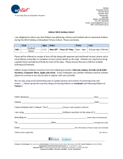 EdStart Whit Holiday Clubs