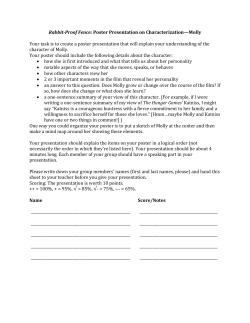 Rabbit-Proof Fence: Poster Presentation on Characterization&mdash;Molly