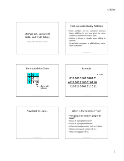 Lecture 4 - Gates and Truth Tables.ppsx