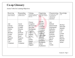 Co-op Glossary