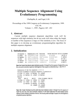 Multiple Sequence Alignment Using Evolutionary Programming