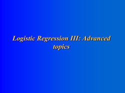 Logistic regression III