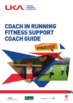 Coach in Running Fitness Support Coach Guide