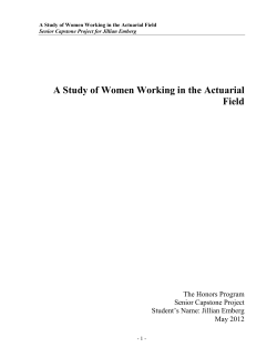 A Study of Women Working in the Actuarial Field